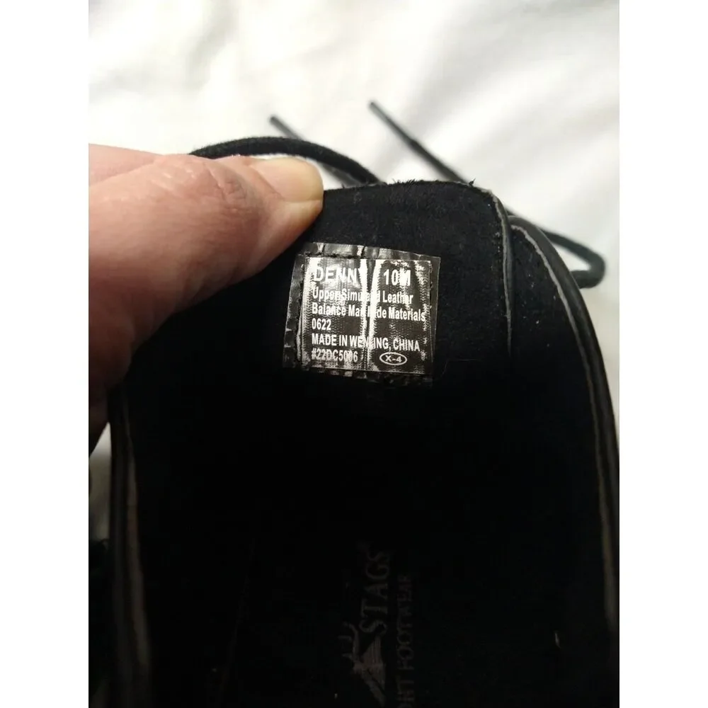 Deer Stags Toddler Little Boy Size 10M Black Lace Up Oxfords